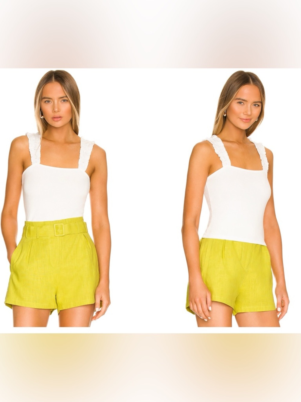 Revolve Heartloom Luna Crop Top - White Lace Tank Top